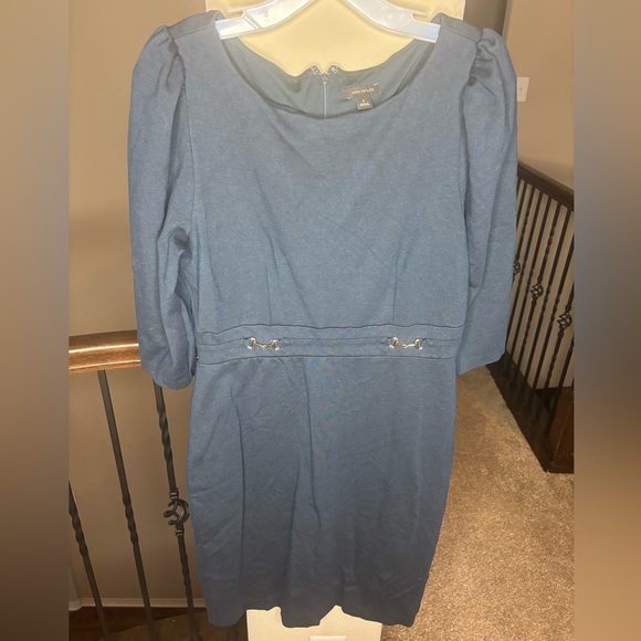 Ann Taylor Blue Sheath Dress Size 8 Careerwear - Picture 1 of 9